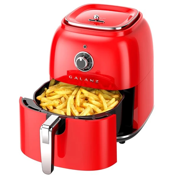 Galanz 4.8 Qt. Retro Air Fryer - Hot Rod Red 2 Galanz 4.8 Qt. Retro Air Fryer - Hot Rod Red - Image 2