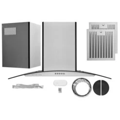 Hauslane Chef 30-in Convertible Stainless Steel Wall-Mounted Range Hood -Cheap My Cook Nest Store 331045893 AlternateImage7 l