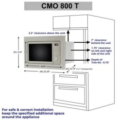 Equator Advanced Appliances CMO 800 0.8-cu Ft Built-in Microwave With Oven (Black) -Cheap My Cook Nest Store 331045914 AlternateImage2 l