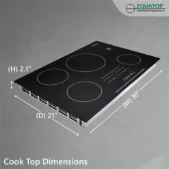 Equator Advanced Appliances BIC 304 30-in 4 Elements Black Induction Cooktop Downdraft Exhaust -Cheap My Cook Nest Store 331045921 AlternateImage4 l