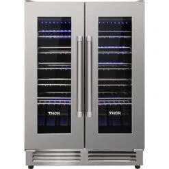 Thor Kitchen 23.5-in 42-Bottle Capacity Stainless Steel Dual Zone Cooling Built-in/Freestanding Wine Cooler -Cheap My Cook Nest Store 331046023 MainImage 001 l