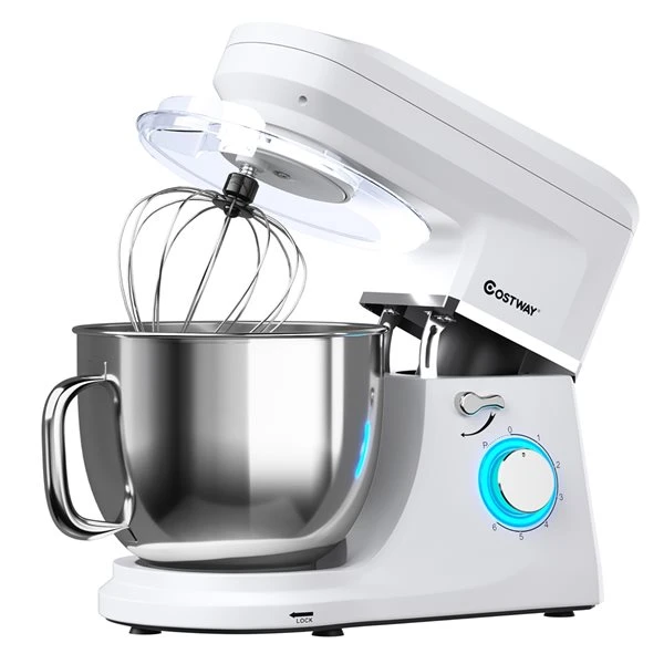 Costway 7-L 6-Speed 660 W White Commercial/Residential Stand Mixer 2 Costway 7-L 6-Speed 660 W White Commercial/Residential Stand Mixer - Image 2