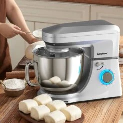 Costway 7-L 6-Speed 660 W Silver Commercial/Residential Stand Mixer