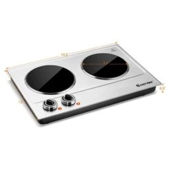 Costway 13-in 2-Burner Stainless Steel Electric Hot Plate -Cheap My Cook Nest Store 331060031 AlternateImage1 l