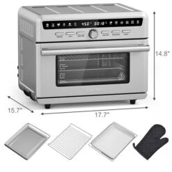 Costway 25-L Silver Air Fryer Oven