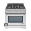 NXR LS 36-in 6-Burner Convection Oven Freestanding Dual Fuel Range