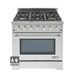 NXR LS 36-in 6-Burner Convection Oven Freestanding Dual Fuel Range