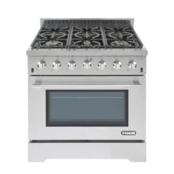 NXR LS 36-in 6-Burner Manual Cleaning Convection Oven Freestanding Gas Range (Stainless Steel) -Cheap My Cook Nest Store 331062367 MainImage 001 l