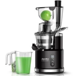 Aeitto Slow Masticating Juicer Machine With Wide 18mm Chute - Black -Cheap My Cook Nest Store 331062381 AlternateImage1 l