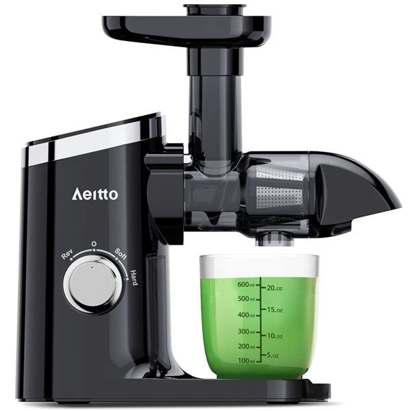 Aeitto Masticating Juicer With Two Speed Modes - Black 3 Aeitto Masticating Juicer With Two Speed Modes - Black - Image 3