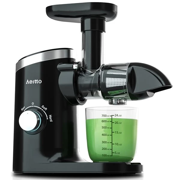 Aeitto Masticating Juicer With Two Speed Modes - Black 2 Aeitto Masticating Juicer With Two Speed Modes - Black - Image 2