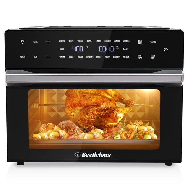 Beelicious 19-in-1 Air Fryer Toaster Oven Combo - Black 2 Beelicious 19-in-1 Air Fryer Toaster Oven Combo - Black - Image 2