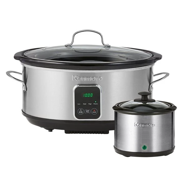 Kenmore 6.6-L Black And Silver Slow Cooker And Sauce Warmer 3 Kenmore 6.6-L Black And Silver Slow Cooker And Sauce Warmer - Image 3