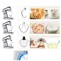 Costway 3.8 L 8-Speed Silver Stand Mixer -Cheap My Cook Nest Store 331065355 AlternateImage4 l