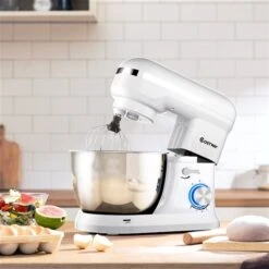 Costway 3.8 L 8-Speed White Stand Mixer -Cheap My Cook Nest Store 331065357 AlternateImage2 l