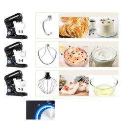 Costway 3.8 L 8-Speed Black Stand Mixer -Cheap My Cook Nest Store 331065358 AlternateImage2 l