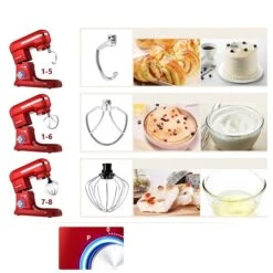 Costway 3.8 L 8-Speed Red Stand Mixer -Cheap My Cook Nest Store 331065359 AlternateImage3 l