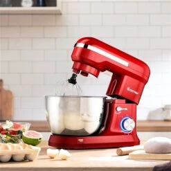 Costway 3.8 L 8-Speed Red Stand Mixer -Cheap My Cook Nest Store 331065359 AlternateImage4 l