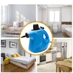 Costway 1-Speed 1050 W Multipurpose Steam Cleaner In Blue -Cheap My Cook Nest Store 331065390 AlternateImage4 l