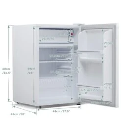 Costway 2.5-cu Ft Freestanding Mini Fridge With Freezer Compartment In White -Cheap My Cook Nest Store 331065402 AlternateImage1 l