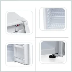 Costway 2.5-cu Ft Freestanding Mini Fridge With Freezer Compartment In White -Cheap My Cook Nest Store 331065402 AlternateImage4 l