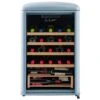 Iio 30-Bottle Freestanding Retro Light Blue Wine Cooler