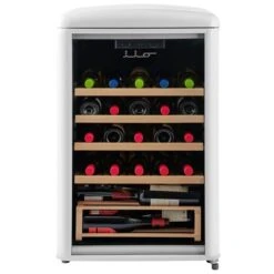 Iio 30-Bottle Freestanding Retro White Wine Cooler