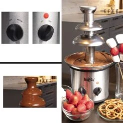 Total Chef 1.5 Lbs (680 G) 3-Tier Chocolate Fondue Fountain, -Cheap My Cook Nest Store 332002954 AlternateImage2 l