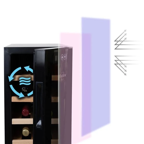 Koolatron 12-Bottle Deluxe Wine Cooler Freestanding Wine Fridge 1 Koolatron 12-Bottle Deluxe Wine Cooler Freestanding Wine Fridge