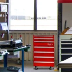 BFGoodrich Tool Chest Fridge With Bluetooth Speaker 1.8 Cu Ft (50L) Red