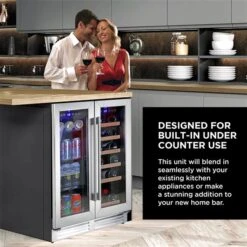 Koolatron 24-in Built-In Dual Zone Wine And Beverage Fridge With Lock -Cheap My Cook Nest Store 332002983 AlternateImage2 l