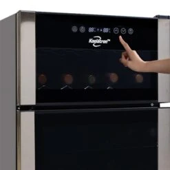Koolatron 29-Bottle Dual Zone Wine Cooler Freestanding Wine Fridge