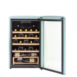 Unique Classic Retro 28-Bottle Single Zone Retro Wine Cooler - Ocean Mist Turquoise -Cheap My Cook Nest Store 332002986 AlternateImage1 l