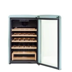Unique Classic Retro 28-Bottle Single Zone Retro Wine Cooler - Ocean Mist Turquoise -Cheap My Cook Nest Store 332002986 AlternateImage2 l