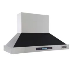 KUCHT 48-in Ducted Black Wall-Mounted Range Hood