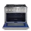 Ancona 36-in Gas Range With 6 Burners And Convection Oven In Stainless Steel