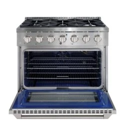 Ancona 36-in Gas Range With 6 Burners And Convection Oven In Stainless Steel