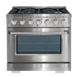Ancona 36-in Gas Range With 6 Burners And Convection Oven In Stainless Steel 7 Ancona 36-in Gas Range With 6 Burners And Convection Oven In Stainless Steel -Cheap My Cook Nest Store 332003910 MainImage 001 l