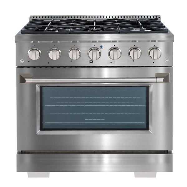 Ancona 36-in Gas Range With 6 Burners And Convection Oven In Stainless Steel 3 Ancona 36-in Gas Range With 6 Burners And Convection Oven In Stainless Steel - Image 3