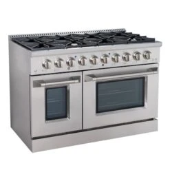 Ancona 48-in Gas Range And Double Convection Oven - Stainless Steel