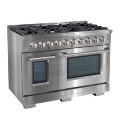 Ancona 48-in Gas Range And Double Convection Oven - Stainless Steel 9 Ancona 48-in Gas Range And Double Convection Oven - Stainless Steel -Cheap My Cook Nest Store 332003912 AlternateImage2 l