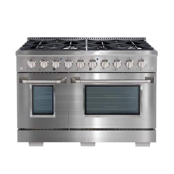 Ancona 48-in Gas Range And Double Convection Oven - Stainless Steel 2 Ancona 48-in Gas Range And Double Convection Oven - Stainless Steel - Image 2