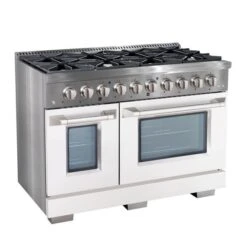 Ancona 48-in Gas Range And Double Convection Oven With White Doors -Cheap My Cook Nest Store 332003937 AlternateImage1 l