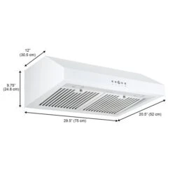 Ancona 30-in Ducted 440 CFM Under Cabinet Range Hood With LED Lights In White
