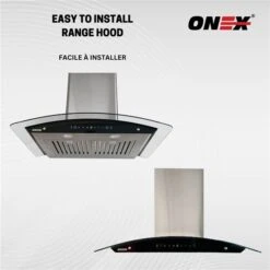 Onex 36-in 800 CFM Stainless Steel Wall-Mounted Range Hood