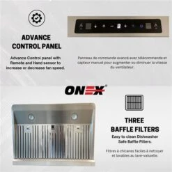 Onex 30-in 900 CFM Stainless Steel Under Cabinet Range Hood -Cheap My Cook Nest Store 332004666 AlternateImage3 l