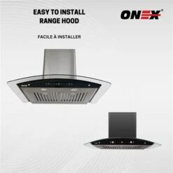 Onex 30-in 800 CFM Black Stainless Steel Wall Mounted Range Hood -Cheap My Cook Nest Store 332004667 AlternateImage2 l
