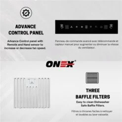 Onex 30-in Ducted Stainless Steel Island Range Hood -Cheap My Cook Nest Store 332004669 AlternateImage3 l