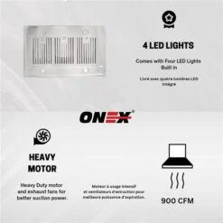 Onex 30-in Ducted Stainless Steel Island Range Hood