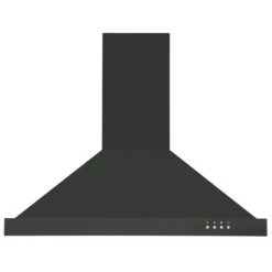 Ancona 30-in 450 CFM Black Stainless Steel Convertible Wall Mount Range Hood With Charcoal Filter Included -Cheap My Cook Nest Store 332004693 AlternateImage1 l